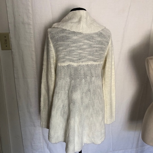 Belldini open front long cardigan cream duster size M - Picture 2 of 7